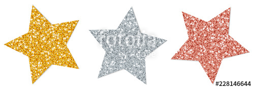 500x175 Stars Sparkling Goldsilvercopper Stock Image And Royalty Free