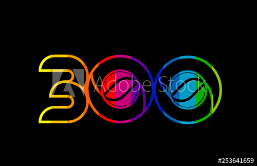 500x323 Rainbow Color Colored Colorful Number Logo Icon Design