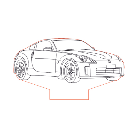450x450 Nissan Illusion Lamp Plan Vector For Cnc