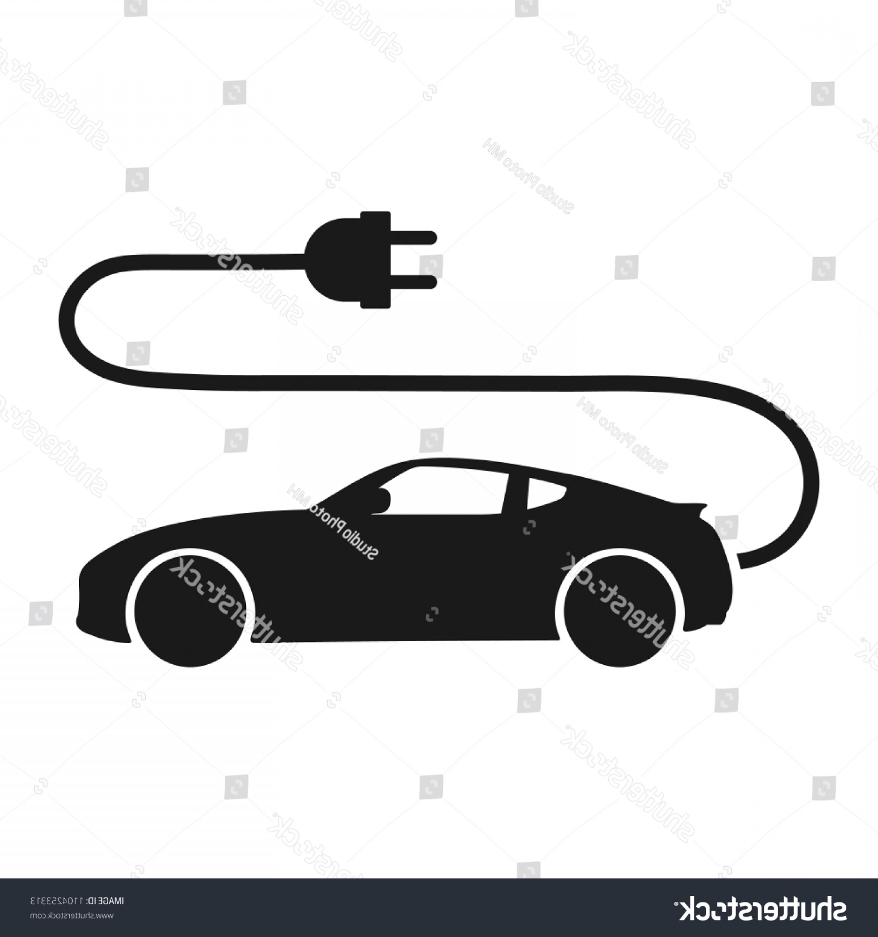 1800x1920 Electric Car Icon On White Background Handandbeak