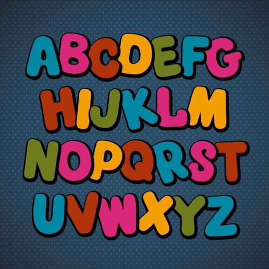 539x539 Colorful Alphabet Vector Free Download