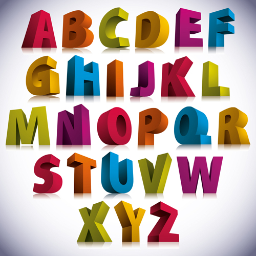 500x500 Colorful Alphabets Vector Design Free Download