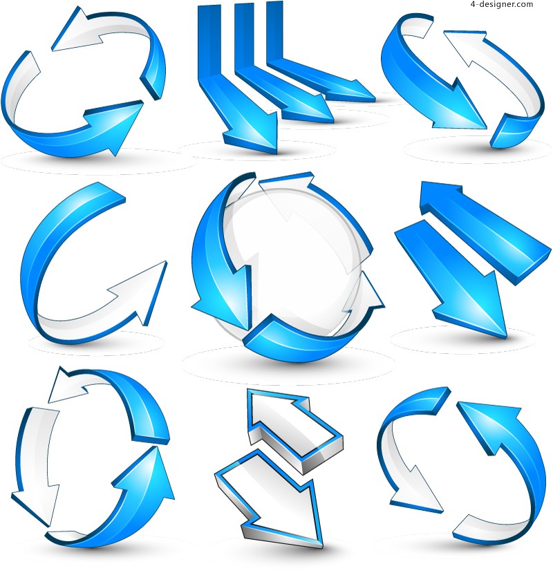 Designer Blue Arrow Vector Material 800x829 Designer Blue Arrow Vector Material