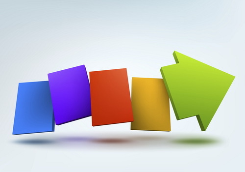 Colored Arrow Background Vector 500x350 Colored Arrow Background Vector
