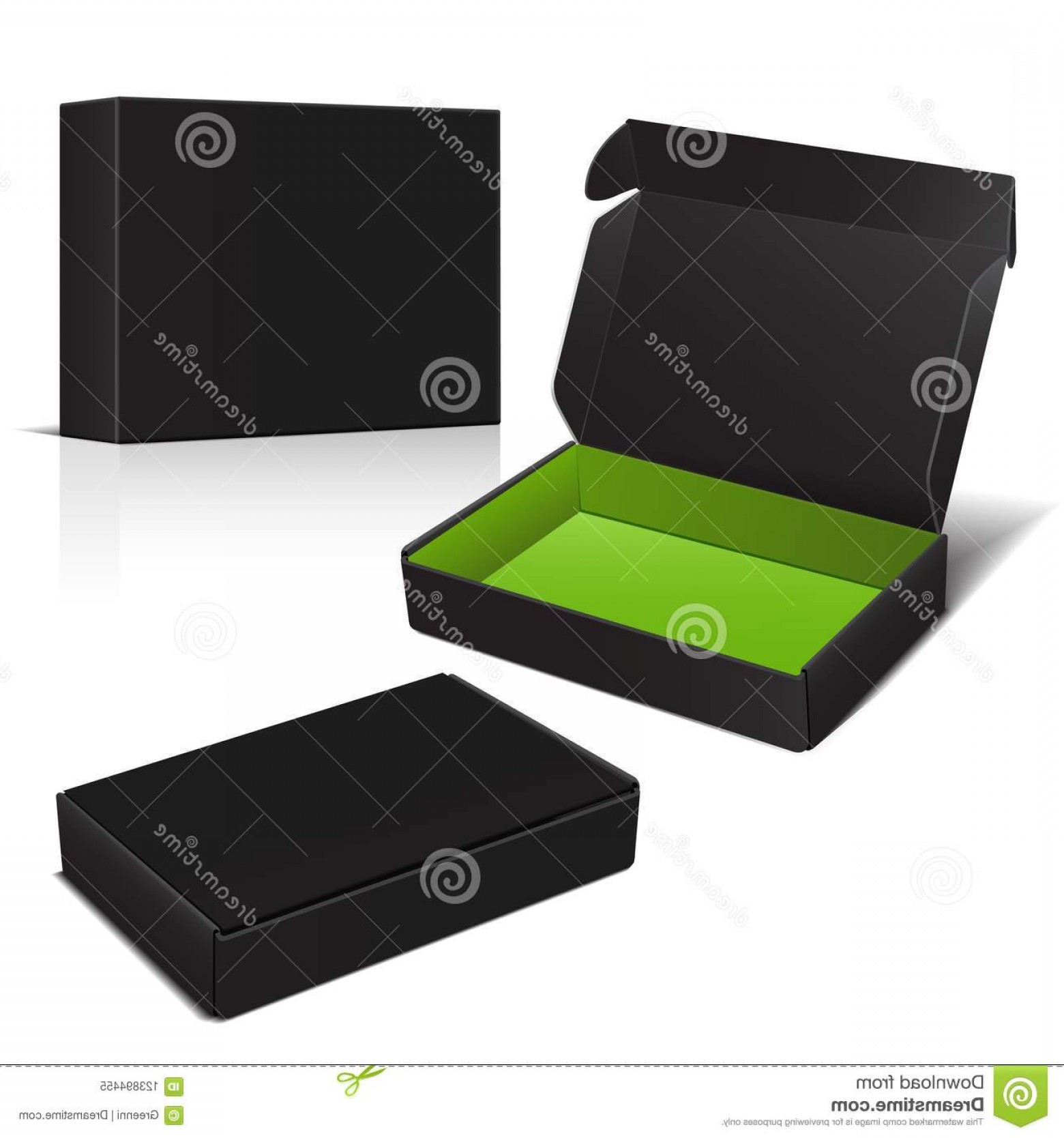 1560x1668 Set Black Cardboard Box Vector Package Software Electronic Device