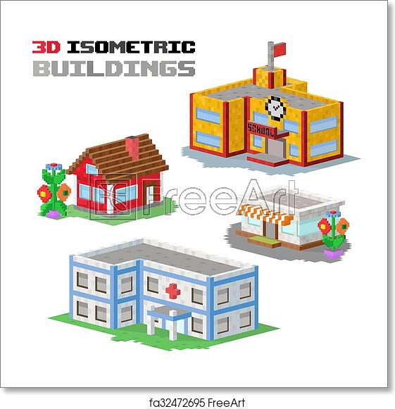 Free Art Print Of Buildings Vector Illustration Shop, Hospital 561x581 Free Art Print Of Buildings Vector Illustration Shop, Hospital