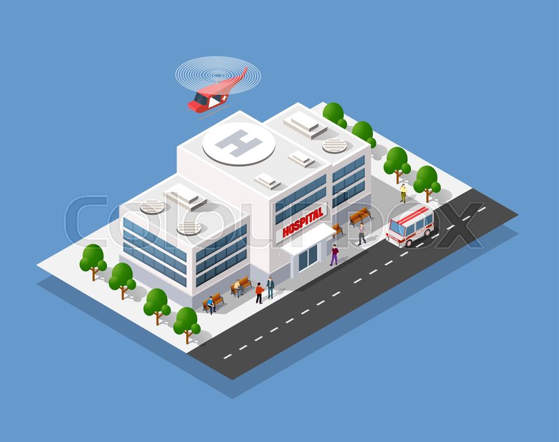 Hospital Isometric Building Health Stock Vector Colourbox 800x633 Hospital Isometric Building Health Stock Vector Colourbox