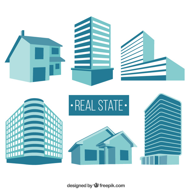Real State Buildings Vector Free Download 626x626 Real State Buildings Vector Free Download