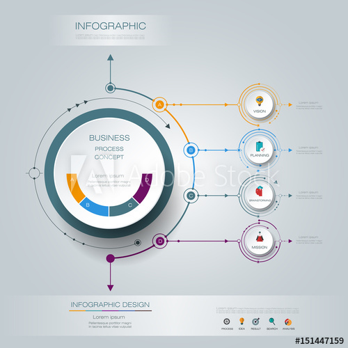 Vector Infographic Circle Label Design With Arrows Sign 500x500 Vector Infographic Circle Label Design With Arrows Sign