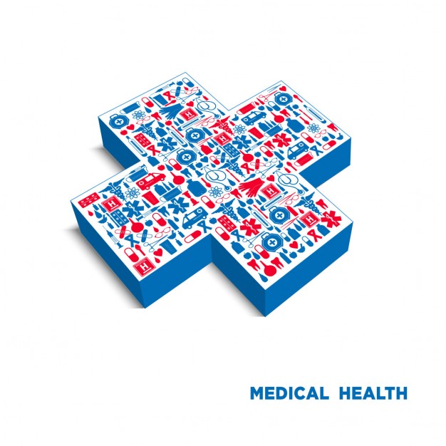 Cross With Medical Elements Vector Free Download 626x626 Cross With Medical Elements Vector Free Download