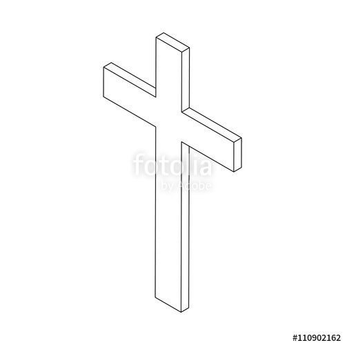 Christian Cross Icon, Isometric Stock Image And Royalty Free 500x500 Christian Cross Icon, Isometric Stock Image And Royalty Free