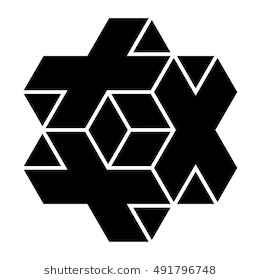 Necker Cube Icon Vector, Cross Logo Design, Crop Circles 260x280 Necker Cube Icon Vector, Cross Logo Design, Crop Circles