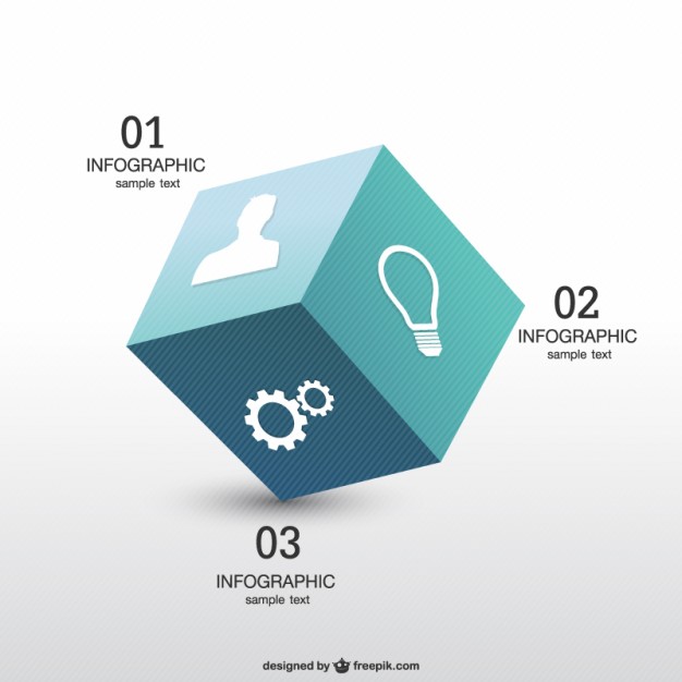 626x626 Cube Infographics Vector Free Download