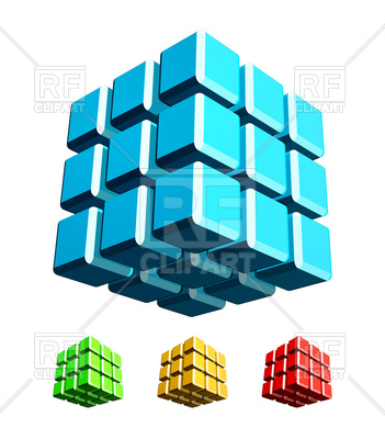351x400 Cubes Vector Image Of Objects