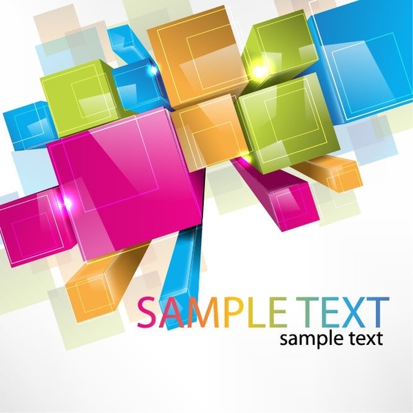 600x600 Colorful Cubes Vector Background Free Vector In Encapsulated