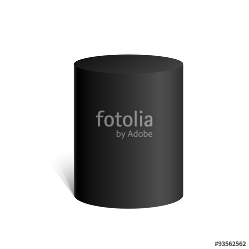 Black Cylinder Geometric Shape Mock Up Vector Illustration 500x500 Black Cylinder Geometric Shape Mock Up Vector Illustration
