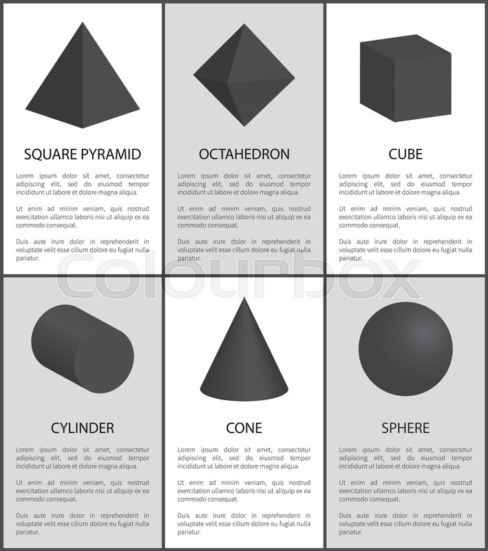 Square Pyramid Octahedron Cylinder Stock Vector Colourbox 709x800 Square Pyramid Octahedron Cylinder Stock Vector Colourbox