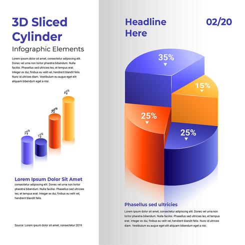 Sliced Cylinder Infographic Elements 490x490 Sliced Cylinder Infographic Elements