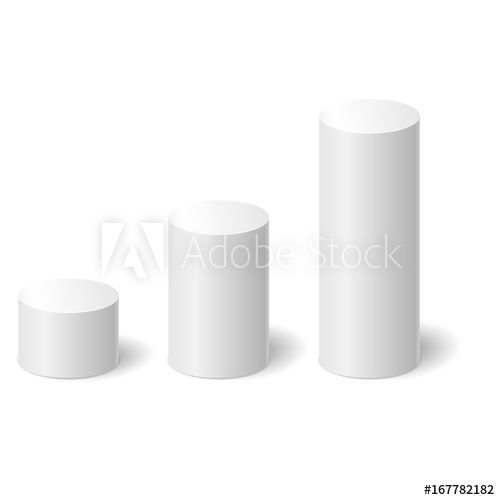 White Cylinders With A Shadow Vector Illustration 500x500 White Cylinders With A Shadow Vector Illustration