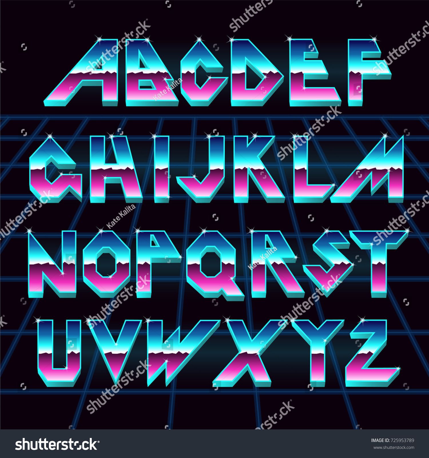 1500x1600 Alphabet Retro Font Vector Typography For Flyers,headlines