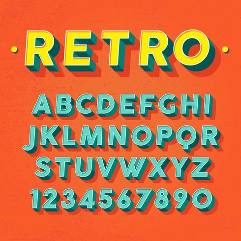490x490 Retro Font Vector