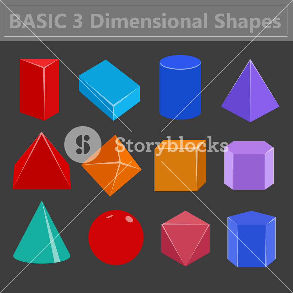 1000x1000 Set Of Geometric Shapes Vector Illustration Royalty Free Stock