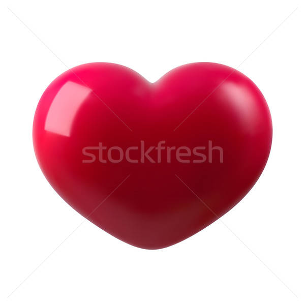 600x600 Heart Vector Illustration, Isolated On White Background Vector