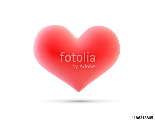 500x390 Big Red Heart Vector Heart Isolated On White Valentine S Day