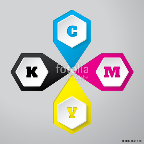 Cmyk Wallpaper With Hexagon Buttons Stock Image And Royalty 500x500 Cmyk Wallpaper With Hexagon Buttons Stock Image And Royalty