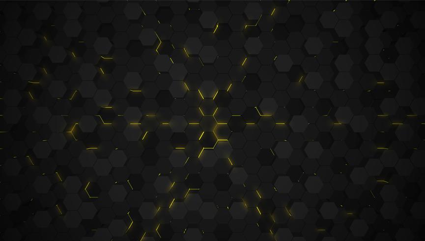 Yellow Hexagon Tech Background, Vector Illustration 865x490 Yellow Hexagon Tech Background, Vector Illustration