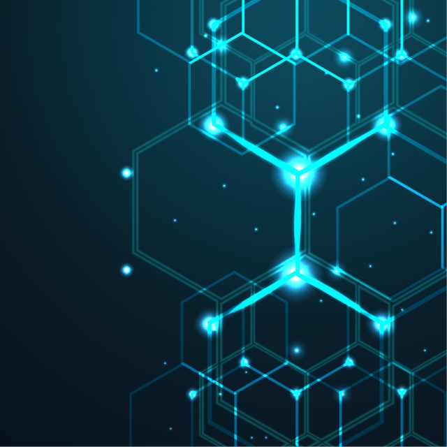 640x640 Abstract Hexagon Background Technology Polygonal Concept Vector