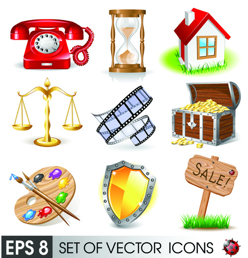 500x519 Various Icons Mix Vector Graphics Free Download