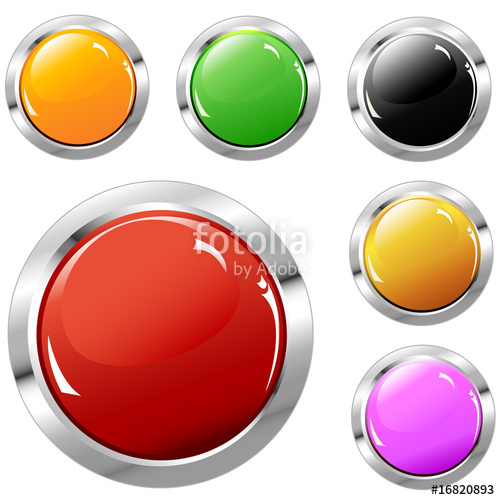 500x500 Icons Blank Glossy Push Buttons