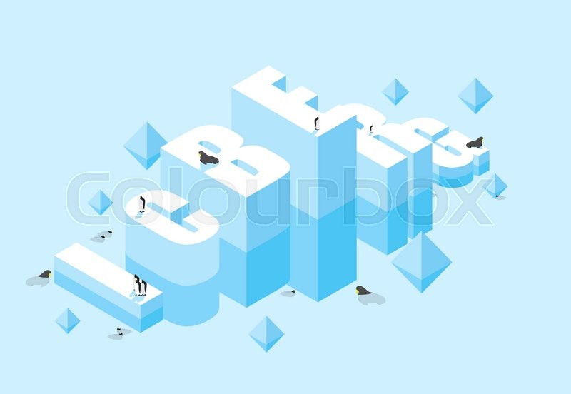 800x552 Iceberg Letters Of Ice Icy Stock Vector Colourbox