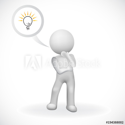 500x500 Man Having An Idea To Solution Business Logo Vector Image