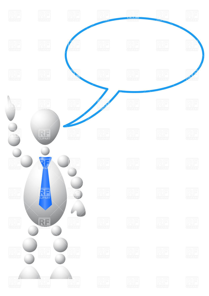 849x1200 Abstract Man With Empty Chat Bubble Vector Image Of People