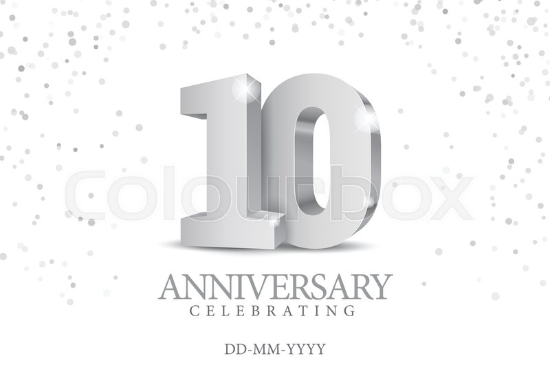 800x566 Anniversary Silver Numbers Stock Vector Colourbox