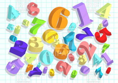 400x282 Arithmetic Abstract Background With Numbers Vector Image
