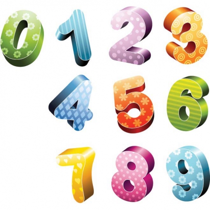 425x425 Candy Color Number Vector Free Vectors Ui Download