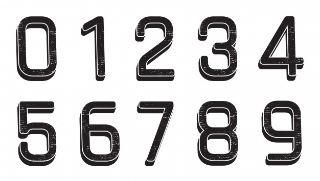 626x355 Grunge Numbers Vector Premium Download
