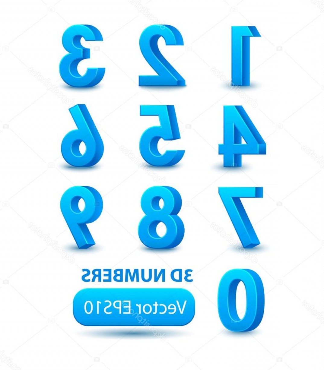 1074x1227 Stock Illustration Blue D Numbers Vector Set Catchsplace