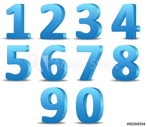 500x433 Alphabet Numbers, Vector Illustration