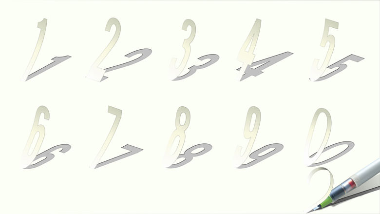 780x439 Numbers Vector Design Template