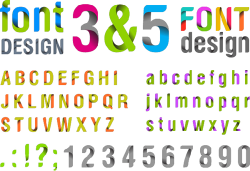 500x342 Abstract Alphabet With Numbers Vector Free Download