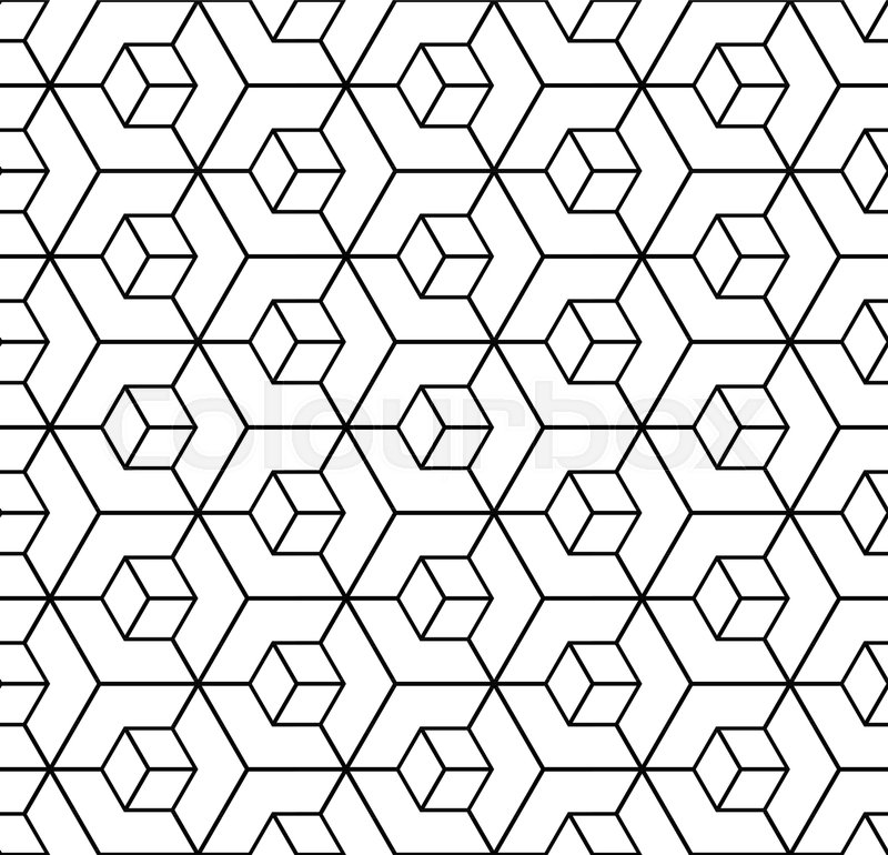 Seamless Geometric Hexagons Pattern Stock Vector Colourbox 800x770 Seamless Geometric Hexagons Pattern Stock Vector Colourbox