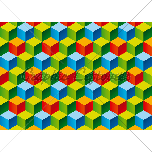Three Color Child Bricks D Pattern Vector Illustration Gl 500x500 Three Color Child Bricks D Pattern Vector Illustration Gl