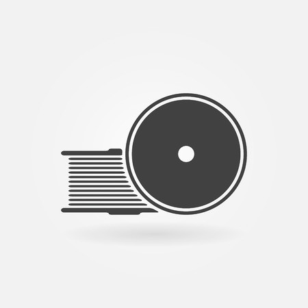 450x450 Filament For Printer Vector Black Icon Or Logo