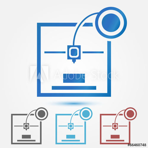 500x500 Minimal Printer Vector Icon