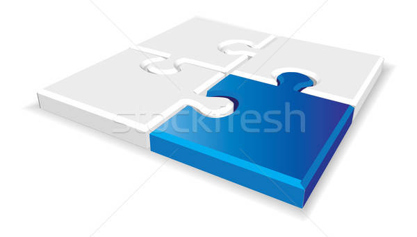 600x342 Blue Puzzle Vector Illustration
