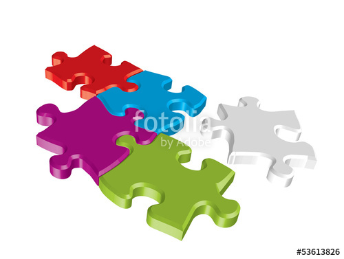 500x377 Colored Puzzle Stock Image And Royalty Free Vector